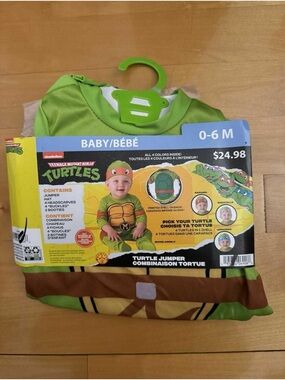 Baby teenage mutant ninja turtles Halloween costume (0-6 m)
